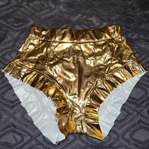 Gold Metallic Shorts